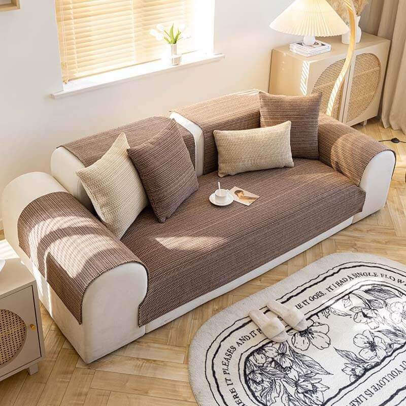 Natuur Linnen Handgeweven Anti-kras Bankhoes