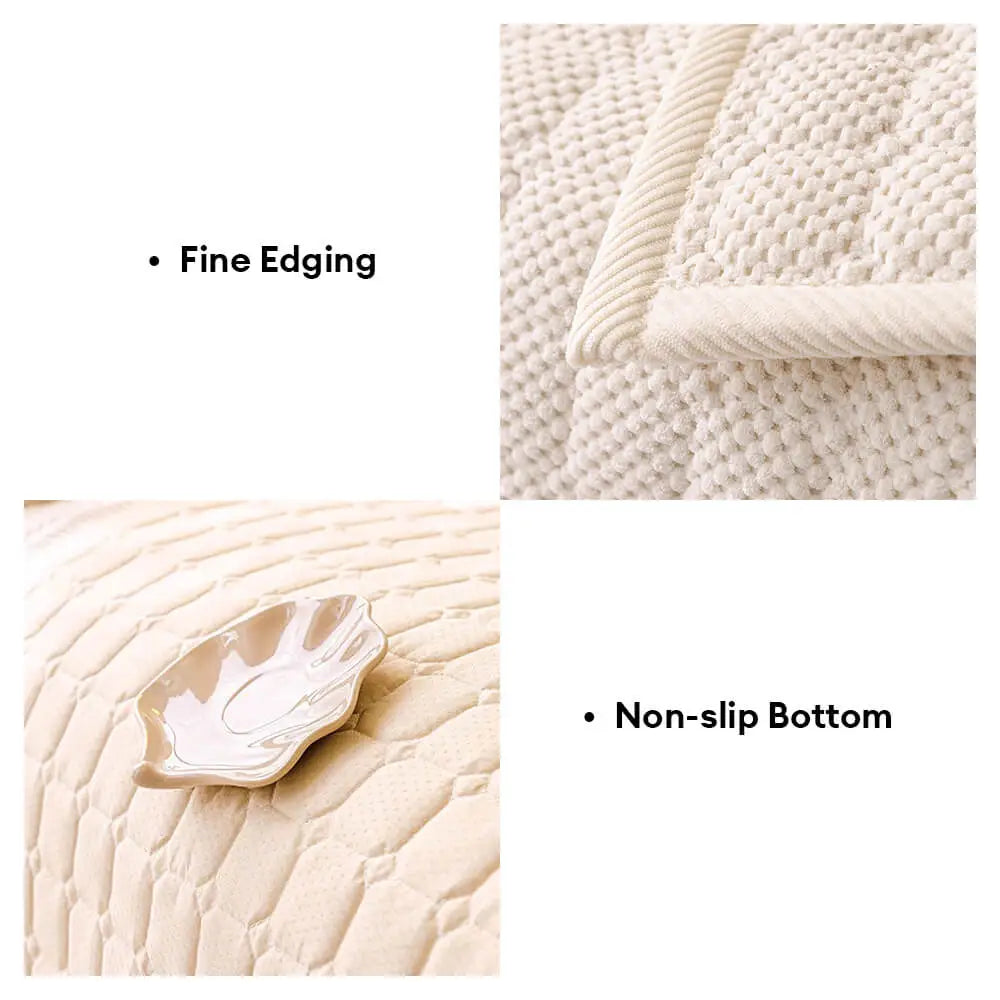 Gezellige Gequiltte Ruit Corduroy Verstevigde Antislip Bankhoes