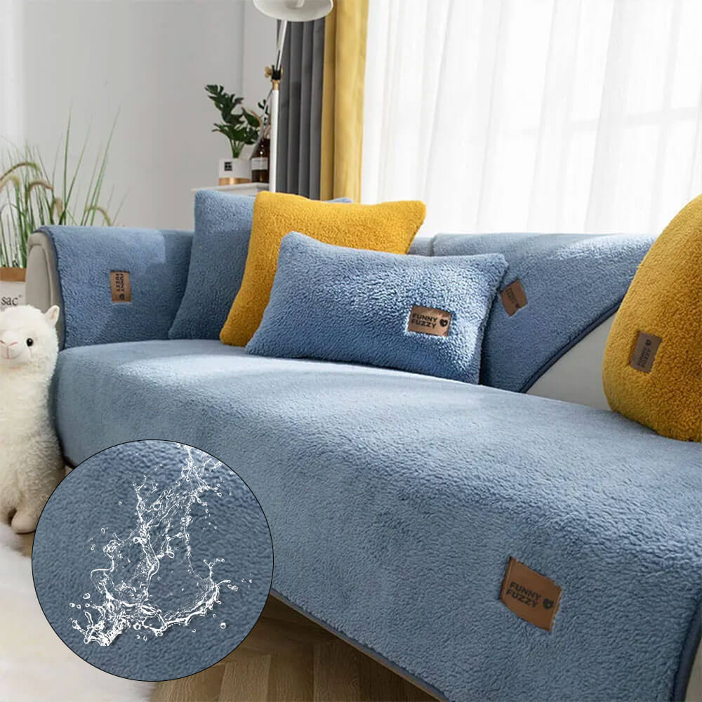 Waterdichte Dikke Fuzzy Neppels Sherpa Fleece Antislip Bankhoes Bescherming